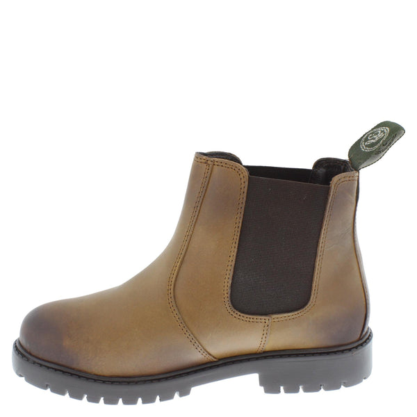 Frank James Rutland Boys Girls Infant Junior Leather Chelsea Dealer Boots
