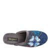 Sleepers Kimberly Flower Trim Mule Slippers