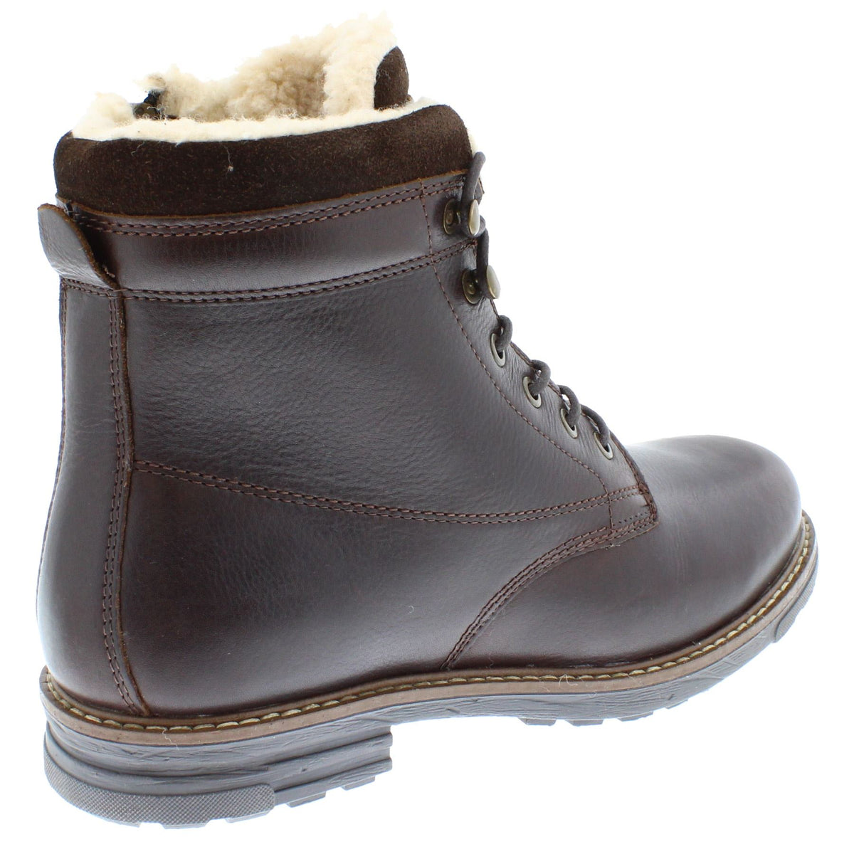 Frank James Glencoe Mens Lace Up Warm Fleece Zip Combat Boots