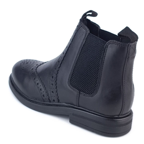 Frank James Wrexham Boys Girls Brogue Chelsea Leather Jodphur Ankle Pull On Boots