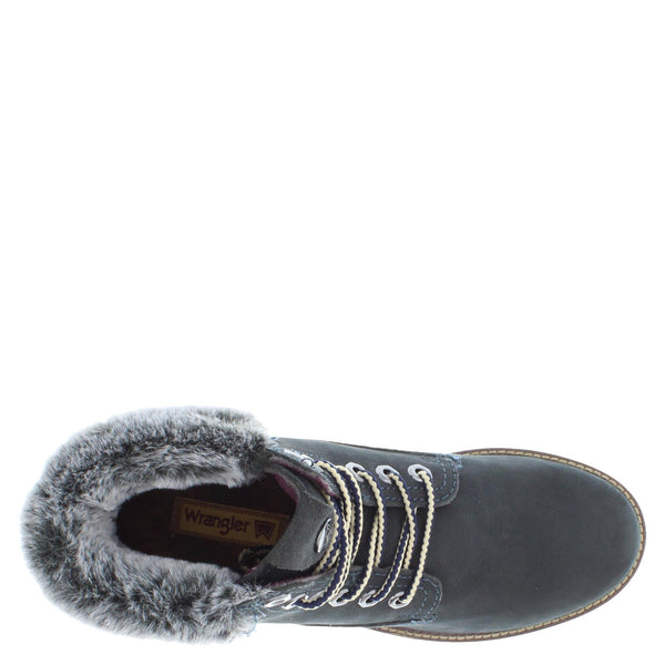 Wrangler Alaska Womens Warm Fleece Ankle Lace Boots