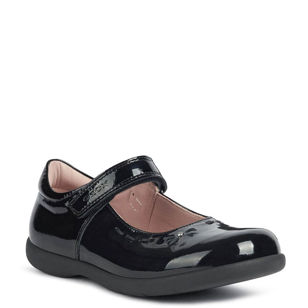 Geox Naimara Girls' Touch Fastening Leather Mary Jane School Shoes