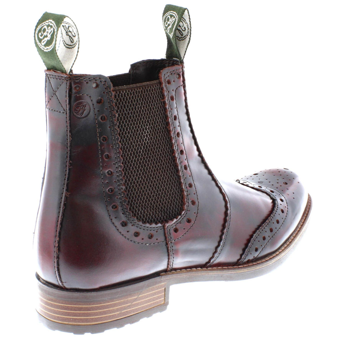 Frank James Chepstow Mens Brogue Chelsea Dealer Cleated Sole Leather Boots