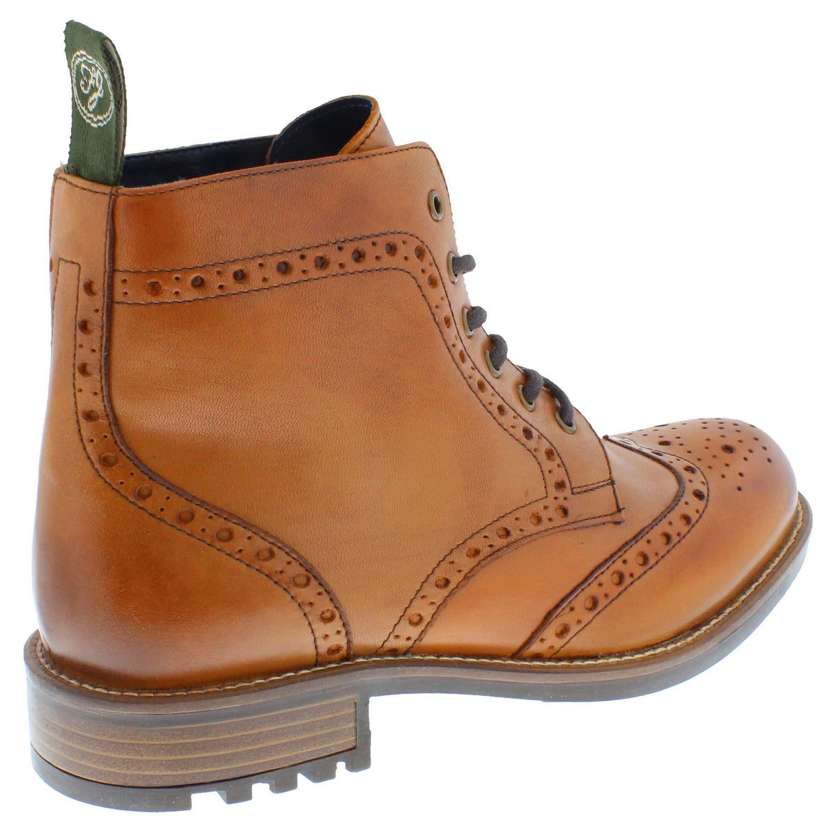 Frank James Camden High Quality Cleated Real Leather Lace Up Brogue Mens Boots