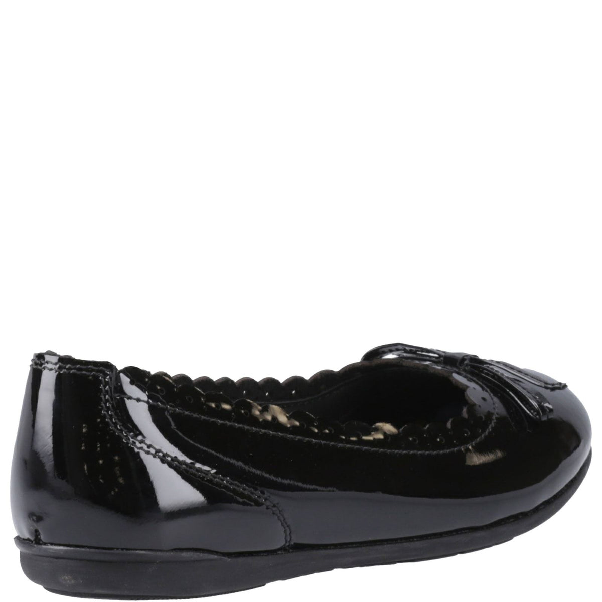 Hush Puppies Lillie Girls' Slip On Ballerina Patent School Shoes