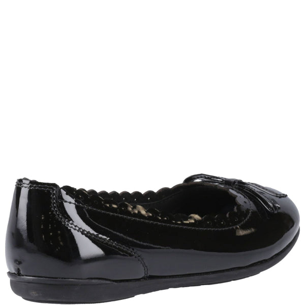 Hush Puppies Lillie Girls' Slip On Ballerina Patent School Shoes