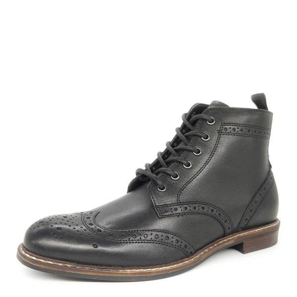 Red Tape Crick Askham Brogue Lace Up Mens Leather Boots