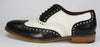 London Brogues Mens Leather Lace Up Wingtip Formal Gatsby Evening Brogue Shoes