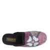 Sleepers Kimberly Flower Trim Mule Slippers