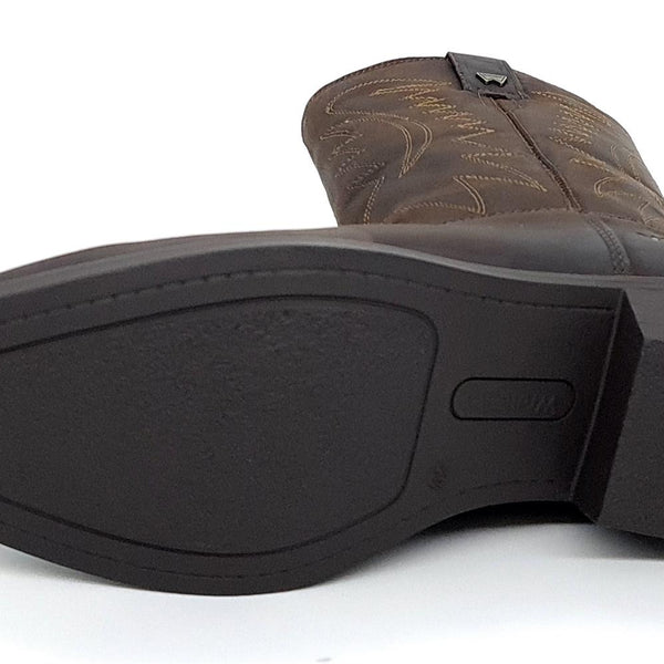 Wrangler Tex Hi Mens Leather Pull on Pointed Cowboy Western Boots