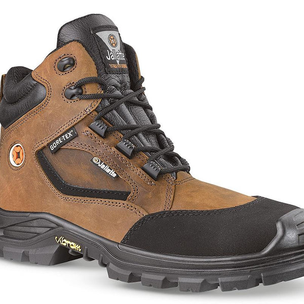 Jallatte Jalroche S3 Brown Leather Metal Free Safety Toecap Gore-Tex Vibram Safety Boots