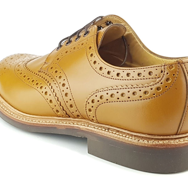 Charles Horrel England CH2010 Brogue Leather Welted Lace Mens Commando Shoes