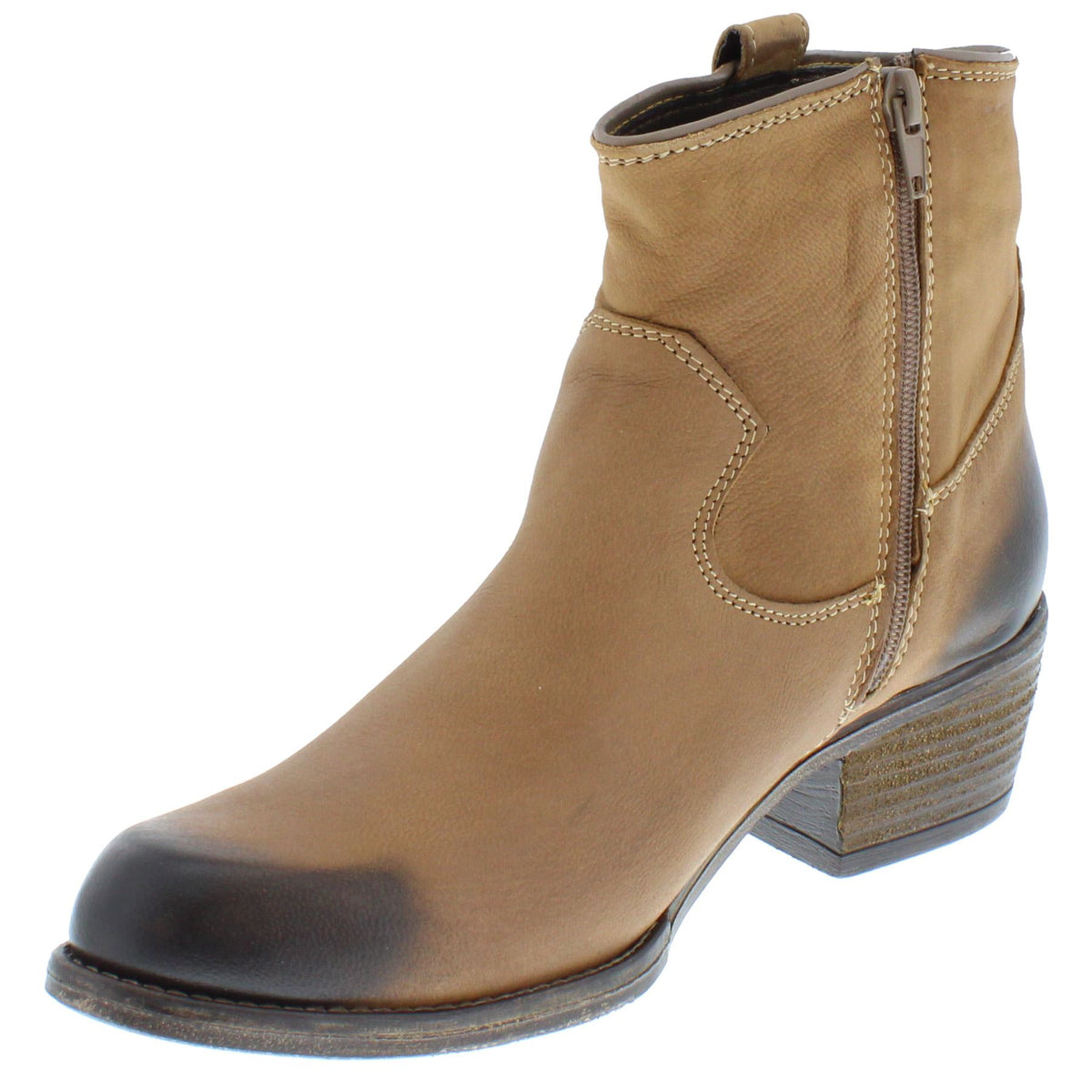 Wrangler Carson Ring Leather Ladies Chelsea Ankle Zip Boots