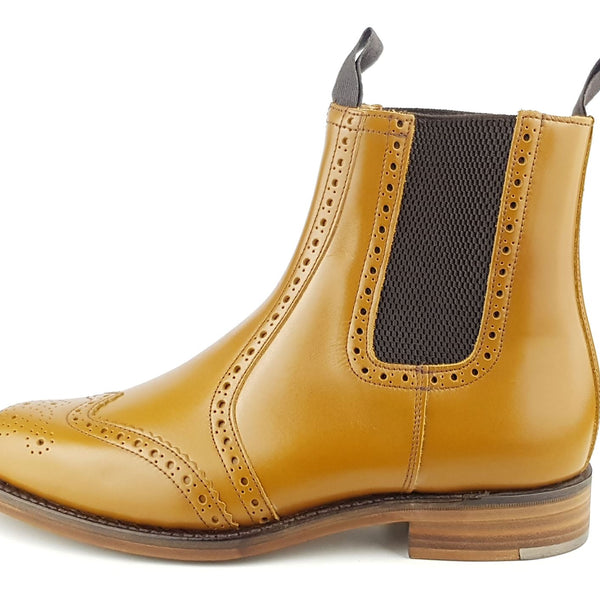 Charles Horrel England CH2012 Brogue Leather Sole Welted Mens Boots