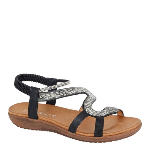 Cipriata Serpent Elasticated Sling Back Jewelled Sandals