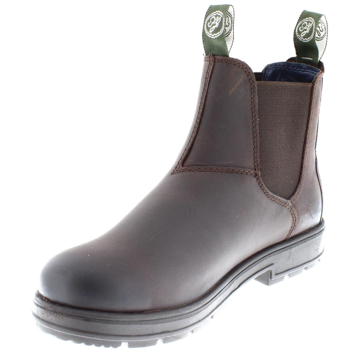 Frank James Braunton Greasy Brown Mens Chelsea Pull On Boots