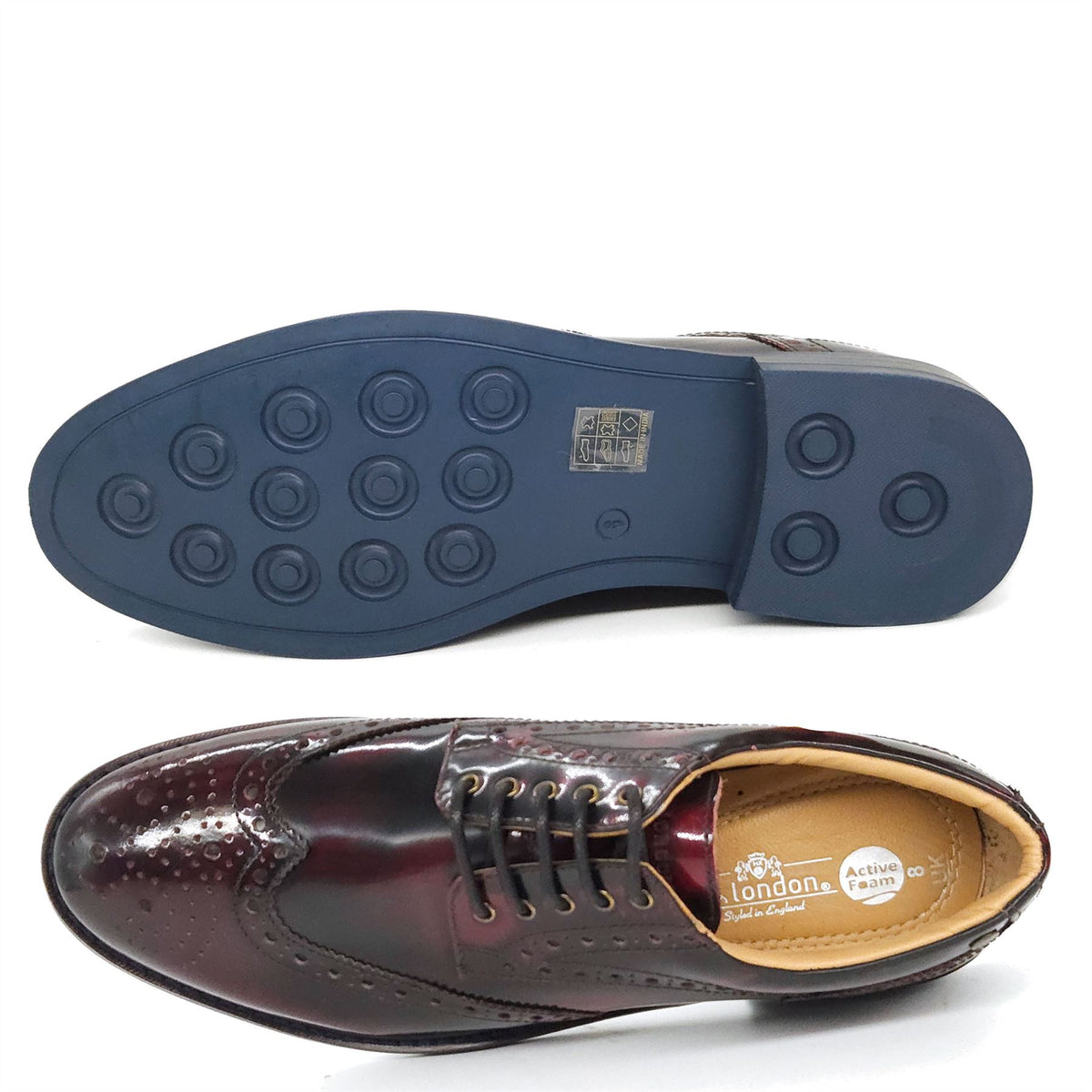 HX London Feltham Brogue Shoes Foot Box