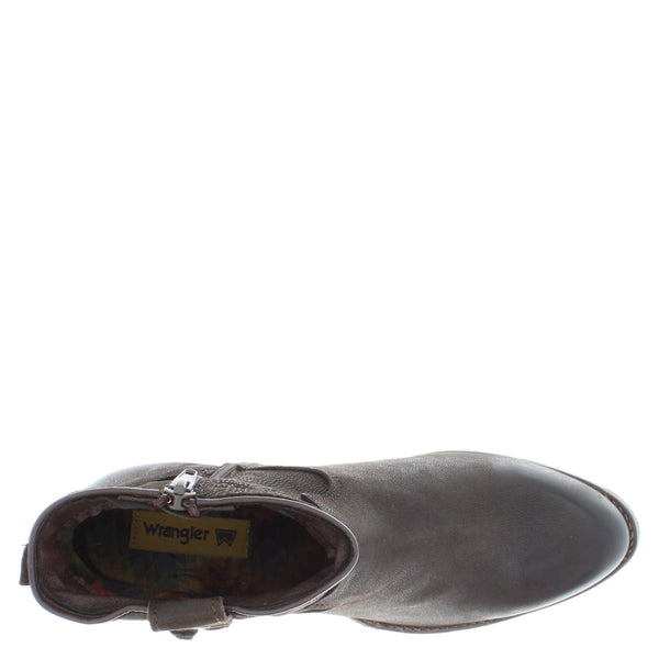 Wrangler Carson Ring Leather Ladies Chelsea Ankle Zip Boots