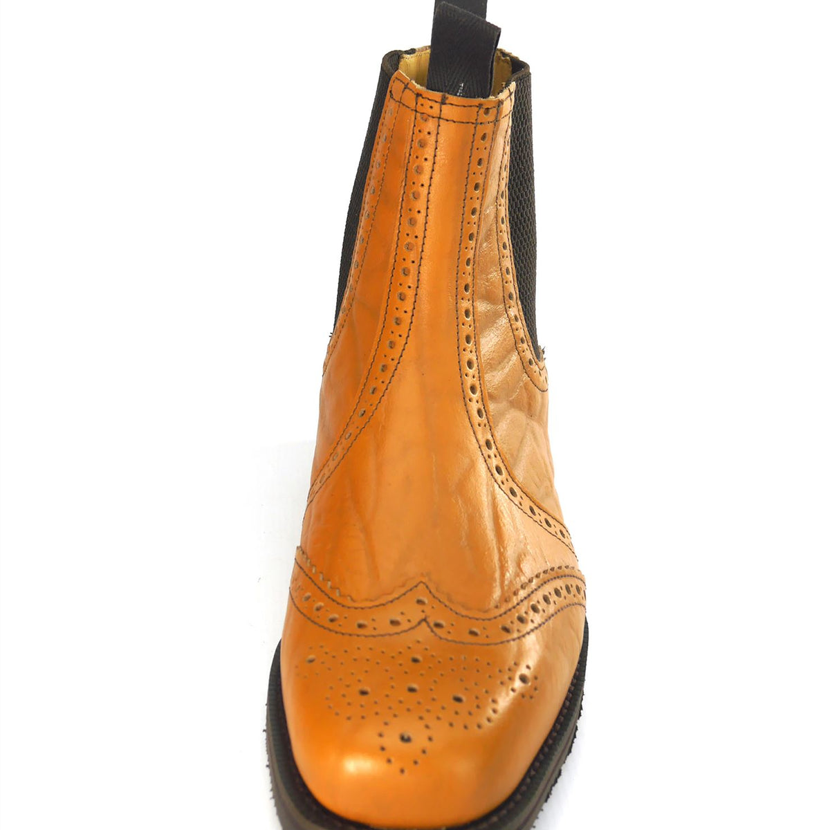 Charles Horrel England CH2001 Welted Brogue Chelsea Tan Mustang Dealer Boots