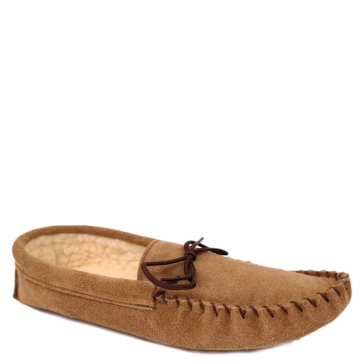 Coopers Suede Fleece Lined Soft Sole Mens Moccasin Slippers Made In England