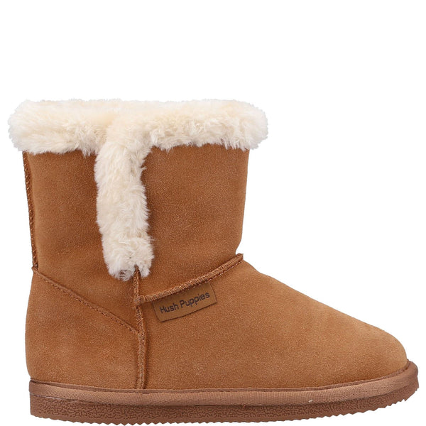 Hush Puppies Ashlynn Kids' Faux Fur Bootie Slippers