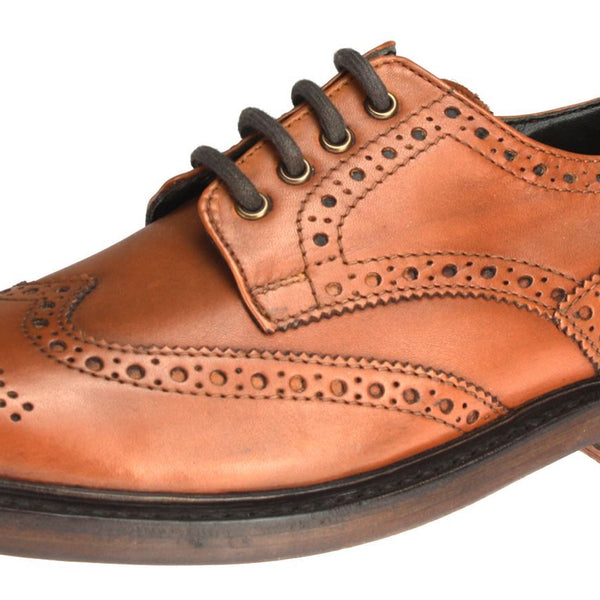 Frank James Benchgrade Stow Leather Sole Handmade Welted Brogue Lace Up Shoes