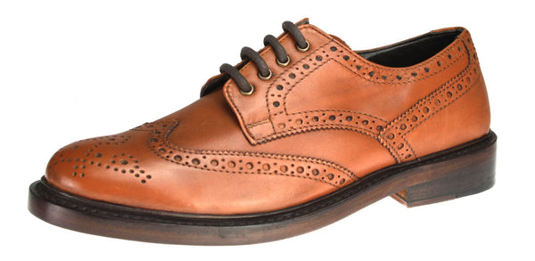 Frank James Benchgrade Stow Leather Sole Handmade Welted Brogue Lace Up Shoes
