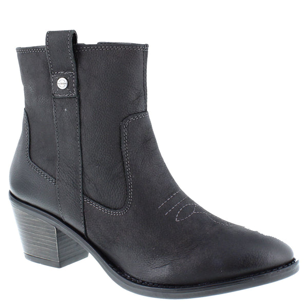 HX London Dakota Women's Leather Ankle Cowboy Boots