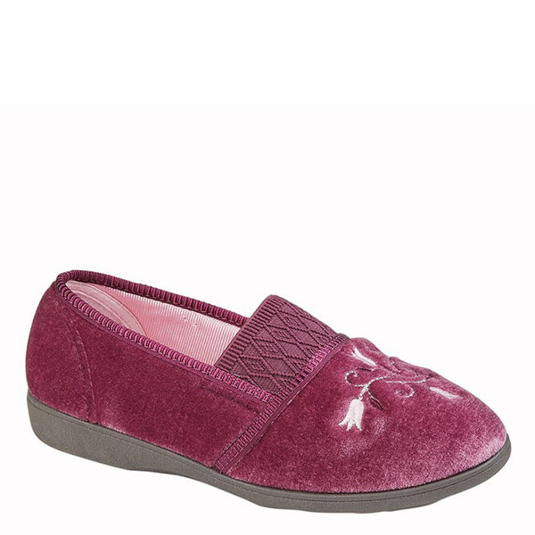Sleepers Inez Gusset Throat Patterned Slippers
