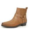 Wrangler Tex Strap Mid Cowboy Western Pull On Chelsea Leather Boots