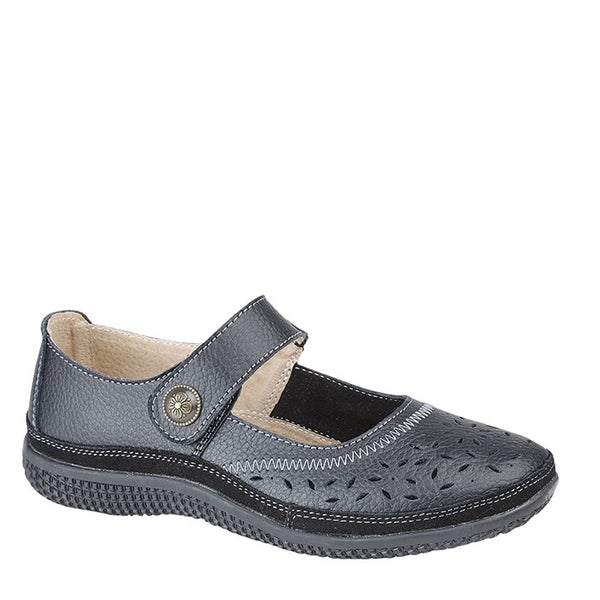 Boulevard L 408 Touch Fastening Perforated Bar Casual Sandals