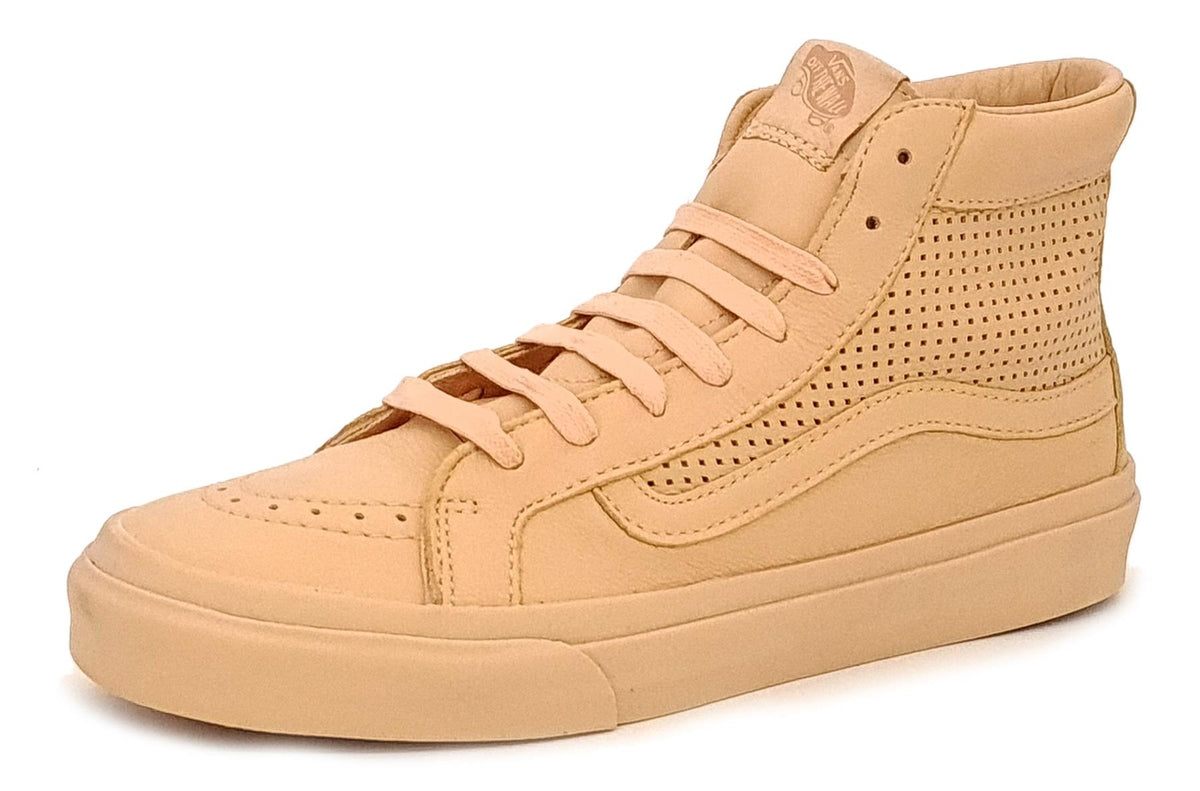 Vans Ua Sk8-Hi Slim Cutout Dx Womans Leather Lace Shoes Amberlight Trainers