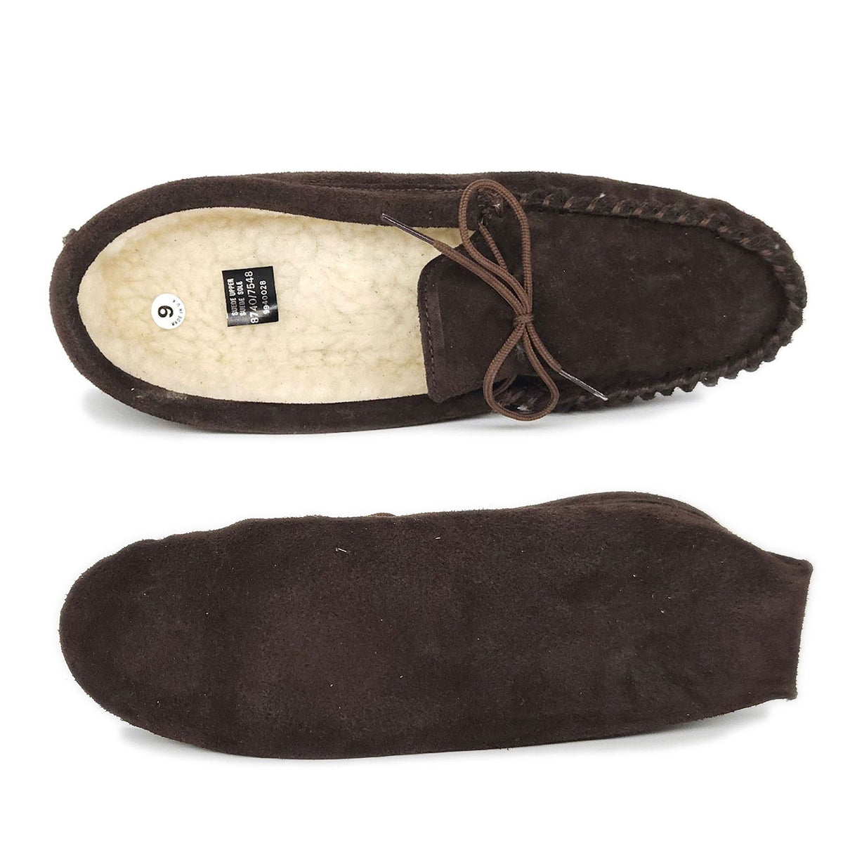 Coopers Suede Fleece Lined Soft Sole Mens Moccasin Slippers Made In England