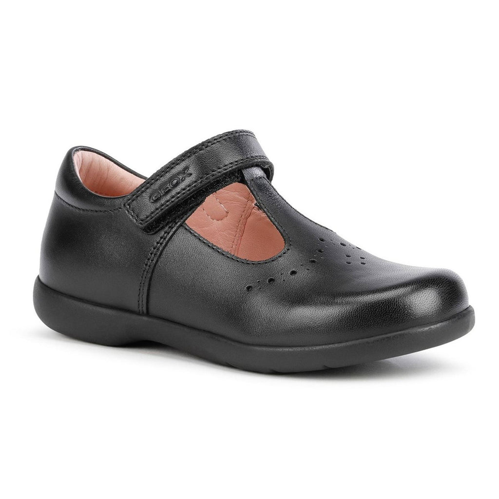 Geox Girls School Black Buckle Naimara Girl Ballerina Shoes