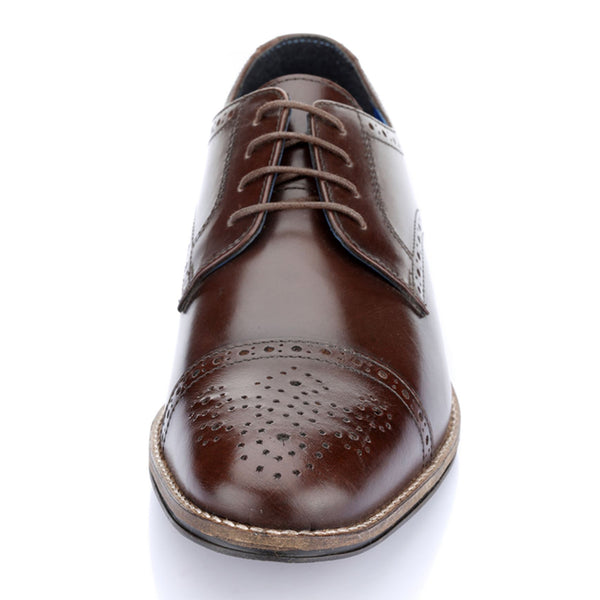 Thomas Crick Claydon Mens Leather Lace Up Brogue Formal Shoes