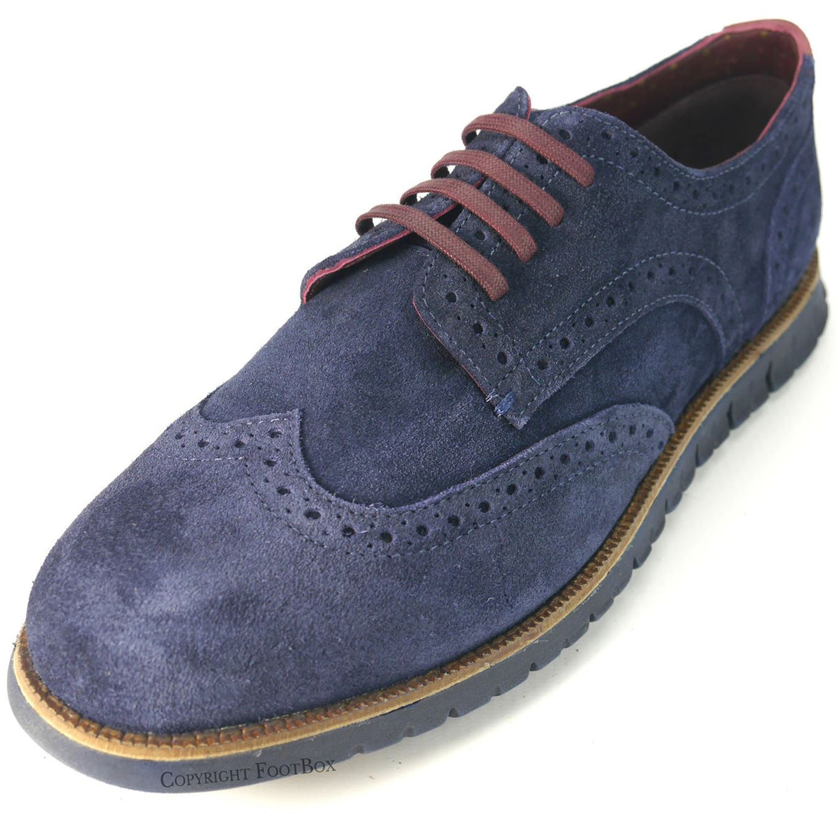 London Brogues Gatz Derby Suede Lightweight Flexible Mens Shoes