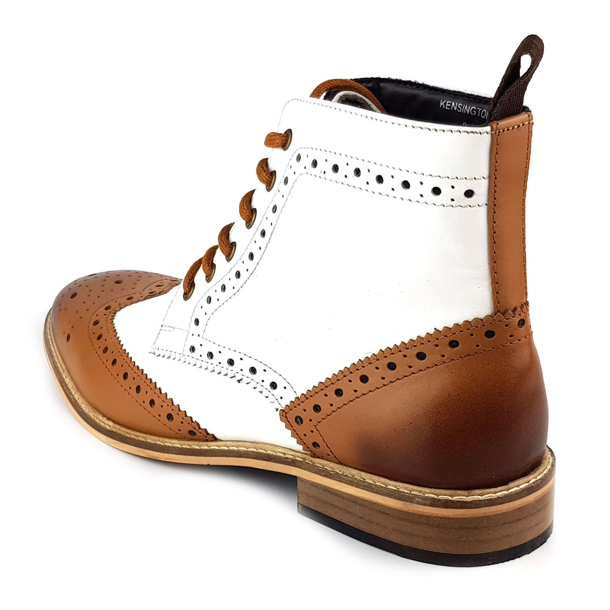 Frank James Kensington Mens Lace Brogue Leather Boots