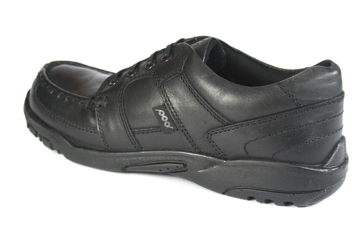 POD Grant Lace Up Black Leather Boys School Formal Casual Shoes