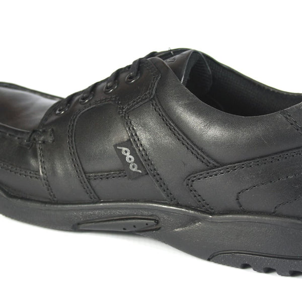 POD Grant Lace Up Black Leather Boys School Formal Casual Shoes