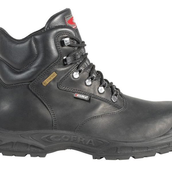 Cofra Hurricane Black Leather Gore-Tex Lace Toecap Misole Work Boots