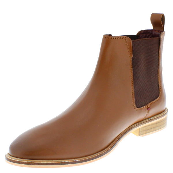 Frank James Bromley Leather Ankle Chelsea Pull On Mens Boots