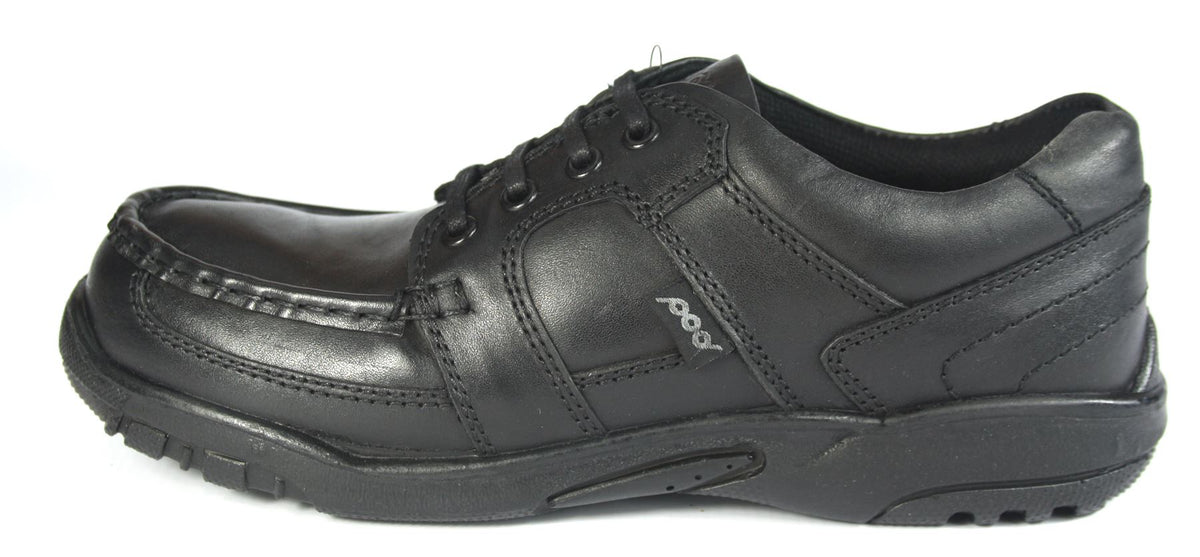 POD Grant Lace Up Black Leather Boys School Formal Casual Shoes