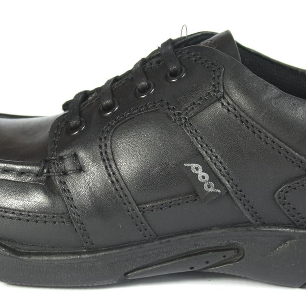 POD Grant Lace Up Black Leather Boys School Formal Casual Shoes