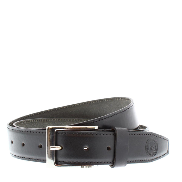 HX London New York Men's Plain Leather Belt