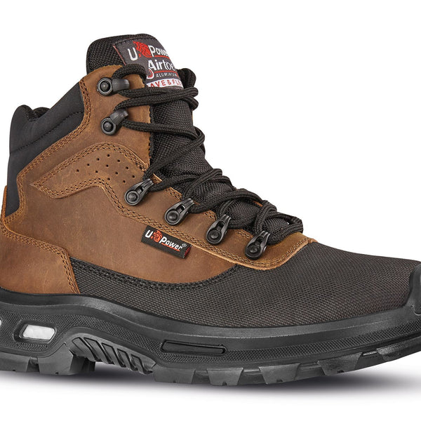 U-Power Floyd ESD Brown Lace Up Toecap Infinergy Midsole Lightweight Safety Boots