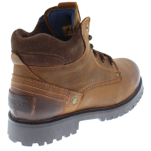 Wrangler Yuma Mens Leather Lace Casual Combat Boots