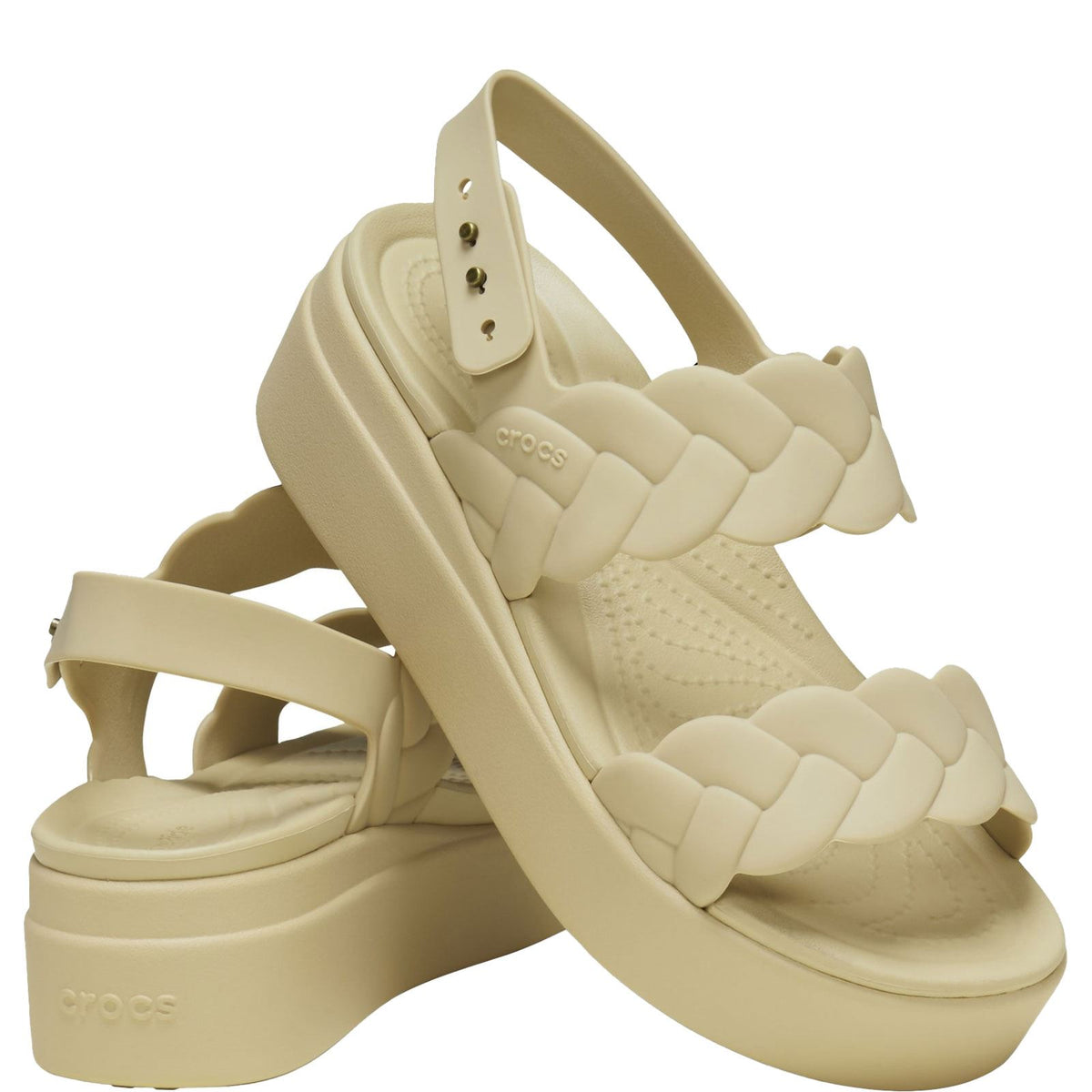 Crocs Brooklyn Women's Woven Low Wedge Sandals