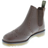 Frank James Warkton Leather Pull On Mens Brogue Chelsea Boots