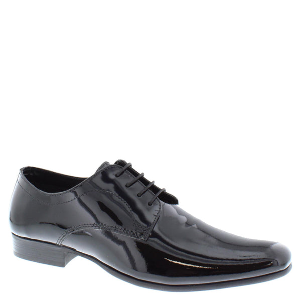 Thomas Crick Lace Up Formal Dress Patent Black Leather Mens Shoes