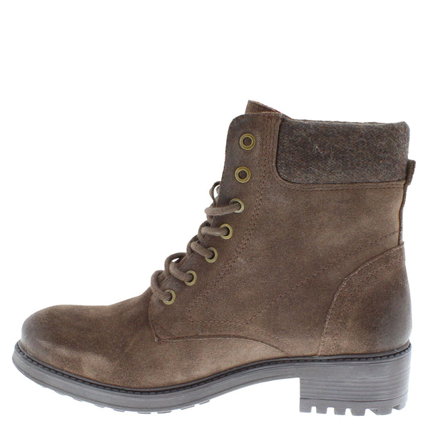 Frank James Warwick Suede Leather Womens Lace Up Block Heel Ankle Boots
